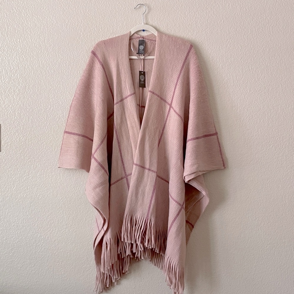 Vince Camuto Wrap Sweater Open Front Fringe
